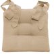 Perna Home pentru scaun cu panglica Homelevel, 42 x 46 cm, Bej, Poliester / Bumbac, 55197.11