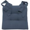 Perna Home pentru scaun cu panglica Homelevel, 42 x 46 cm, Albastru, Poliester / Bumbac, 55197.04