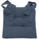 Perna Home pentru scaun cu panglica Homelevel, 42 x 46 cm, Albastru, Poliester / Bumbac, 55197.04