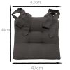 Perna Home pentru scaun cu panglica Homelevel, 42 x 46 cm, Albastru, Poliester / Bumbac, 55197.04