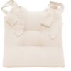 Perna Home pentru scaun cu panglica Homelevel, 42 x 46 cm, Crem, Poliester / Bumbac, 55197.16