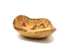 Bol rustic oval din lemn de maslin, 9-11 cm, latime 6 cm, pentru gustari si servire