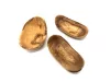 Bol rustic oval din lemn de maslin, 9-11 cm, latime 6 cm, pentru gustari si servire