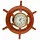 Timonă decorativa Giftdeco WC65, alamă și lemn, diametru 13,5 cm, stil retro, nautic