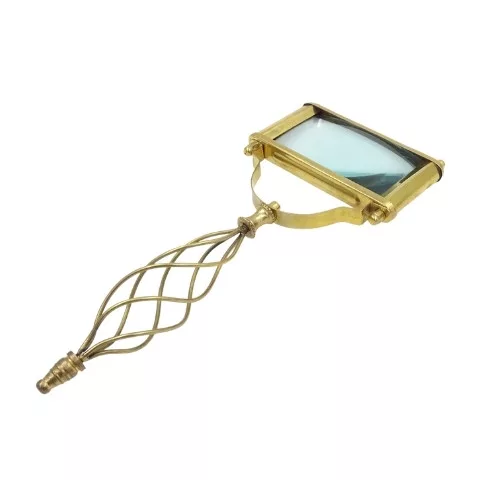 Lupă Giftdeco, alamă și sticlă, lățime 12 cm, lungime 27,5 cm Giftdeco 5902067221563 imagine 3