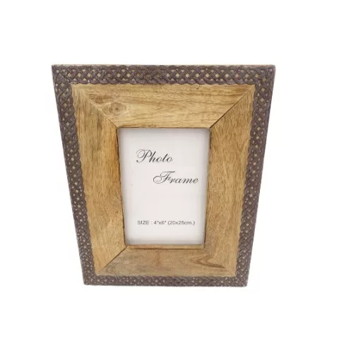 Ramă foto Giftdeco A-1106A, pentru fotografie 10 x 15cm, lemn de mango și metal, 25,5 x 20,5 cm Giftdeco 5902067221785 imagine 7
