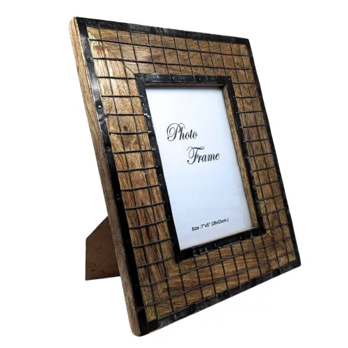Ramă foto Giftdeco A-1639, pentru fotografie 13 x 18cm, lemn de mango și metal, 28 x 22,5 cm Giftdeco 5902067221815 imagine 3