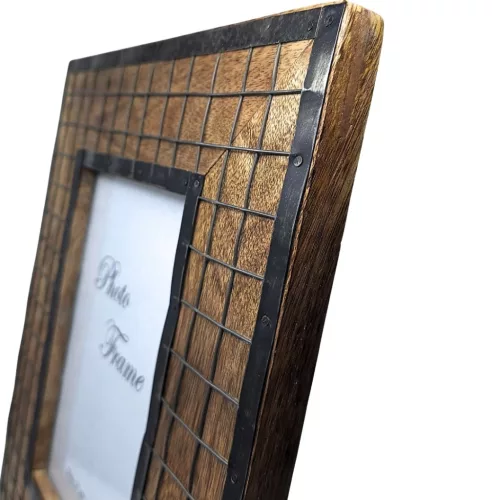 Ramă foto Giftdeco A-1639, pentru fotografie 13 x 18cm, lemn de mango și metal, 28 x 22,5 cm Giftdeco 5902067221815 imagine 5
