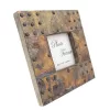 Ramă foto Giftdeco A-1106, lemn de mango și metal, fotografie 10 x 10 cm, ramă 20 x 20 cm, stil vintage imagine 4
