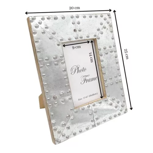 Ramă foto Giftdeco, pentru fotografie 15 x 10cm, lemn de mango și metal, 15 x 10cm, stil industrial, glamour Giftdeco 5902067221938 imagine 3