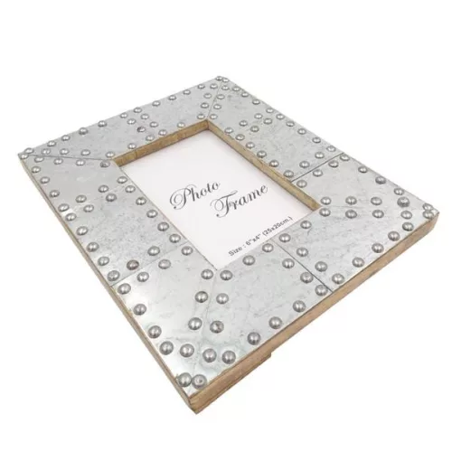 Ramă foto Giftdeco, pentru fotografie 15 x 10cm, lemn de mango și metal, 15 x 10cm, stil industrial, glamour Giftdeco 5902067221938 imagine 7