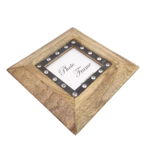 Ramă foto Giftdeco, pentru fotografie 10 x 10cm, lemn de mango și metal, 10 x 10cm Giftdeco 5902067221952 imagine 8