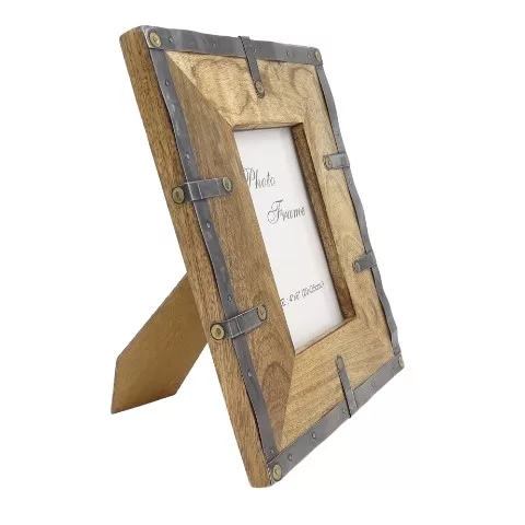 Ramă foto Giftdeco, pentru fotografie 10 x 15cm, lemn de mango și metal, 10 x 15cm Giftdeco 5902067222034 imagine 4