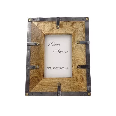 Ramă foto Giftdeco, pentru fotografie 10 x 15cm, lemn de mango și metal, 10 x 15cm Giftdeco 5902067222034 imagine 8