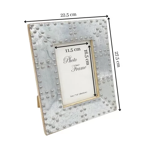 Ramă foto Giftdeco, pentru fotografie 18 x 13cm, lemn de mango și metal, 18 x 13cm, stil industrial, glamour Giftdeco 5902067222096 imagine 3