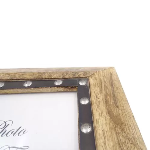 Ramă foto Giftdeco, pentru fotografie 18 x 13cm, lemn de mango și metal, 18 x 13cm Giftdeco 5902067222133 imagine 8