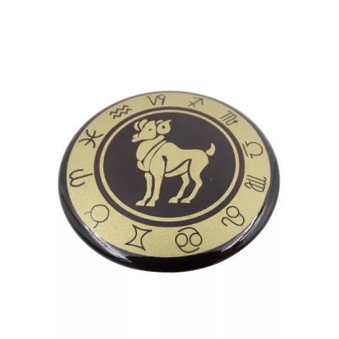 Magnet zodiacal Giftdeco, sticlă și metal, diametru 6 cm Giftdeco 5902067222348 imagine 3