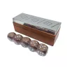 Joc cu zaruri Giftdeco G1117, metal și lemn, 12,5 x 4,5 x 4,5 cm, stil minimalist Giftdeco 5902067223697 imagine 2