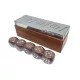 Joc cu zaruri Giftdeco G1117, metal și lemn, 12,5 x 4,5 x 4,5 cm, stil minimalist Giftdeco 5902067223697 imagine 2