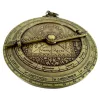 Astrolab decorativ Hemisferium H32, alamă și lemn, înălțime 12 cm, diametru 10 cm, stil modern, renaștere