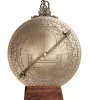 Astrolab decorativ Hemisferium H37, alamă și lemn, înălțime 18 cm, diametru 15 cm, stil modern, renaștere
