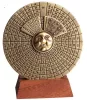 Calendar perpetuu Giftdeco H27 din alama si lemn, diametru 9 cm