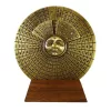 Calendar perpetuu Giftdeco H27 din alama si lemn, diametru 9 cm