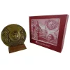 Calendar perpetuu Giftdeco H27 din alama si lemn, diametru 9 cm