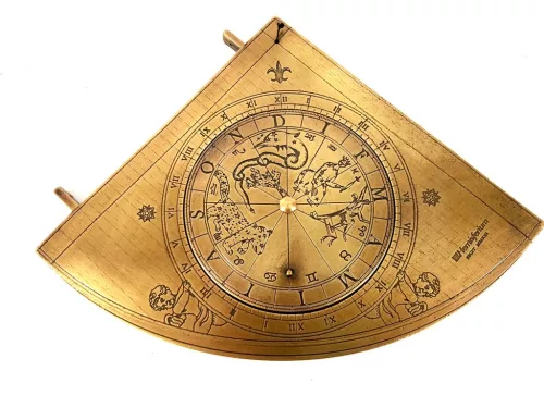 Instrument astronomic decorativ Hemisferium H39, alamă, înălțime 17 cm, lățime 15 cm