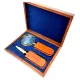 Lupă Giftdeco, alamă, sticlă și piele, lungime 18,5 cm, diametru 7,5 cm, stil colonial Giftdeco 5902067224083 imagine 2