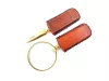 Lupă Giftdeco, alamă, sticlă și piele, lungime 18,5 cm, diametru 7,5 cm, stil colonial Giftdeco 5902067224083 imagine 4