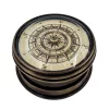 Busolă Giftdeco NC1609, alamă și sticlă, 5,90 x 5,90 x 3 cm, stil vintage, nautic, colonial