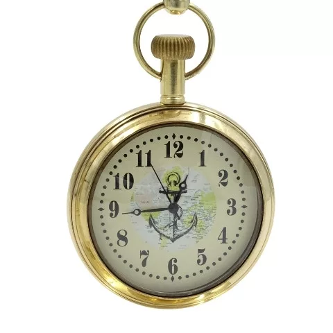 Ceas decorativ Giftdeco NC2126, alamă și sticlă, înălțime 12 cm, lățime 9,5 cm, stil retro, nautic Giftdeco 5902067224342 imagine 7