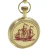 Ceas decorativ Giftdeco NC2126, alamă și sticlă, înălțime 12 cm, lățime 9,5 cm, stil retro, nautic Giftdeco 5902067224342 imagine 8