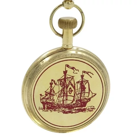 Ceas decorativ Giftdeco NC2126, alamă și sticlă, înălțime 12 cm, lățime 9,5 cm, stil retro, nautic Giftdeco 5902067224342 imagine 8