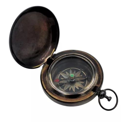 Busolă Giftdeco NC2884, alamă și sticlă, 6 x 5 x 1,75 cm Giftdeco 5902067224823 imagine 3