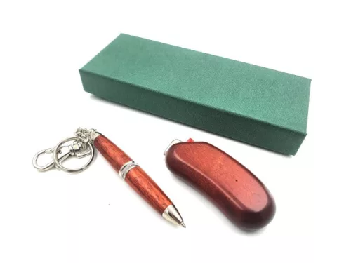 Set bricheta și pix Giftdeco G069C, lemn de mahon și metal Giftdeco 5902067225363 imagine 3