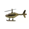 Model metalic elicopter aluminiu auriu