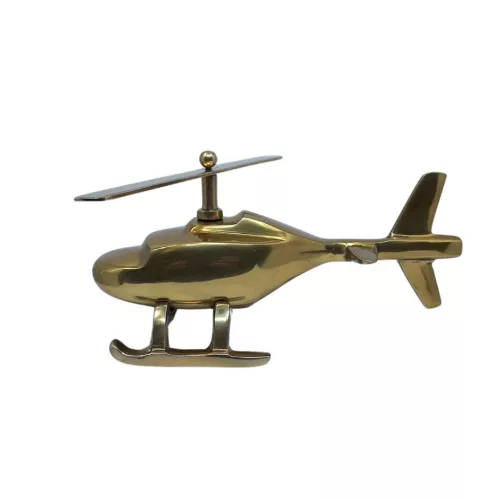 Model metalic elicopter aluminiu auriu
