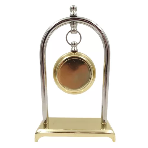 Ceas decorativ Giftdeco M02, sticlă și metal, 23 x 13,5 x 5,5 cm, stil retro, vintage, nautic