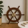 Timonă decorativa Giftdeco NC1402A, alamă și lemn, diametru 45 cm, stil retro, nautic Giftdeco 5902067225806 imagine 3