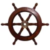 Timonă decorativa Giftdeco NC1402A, alamă și lemn, diametru 45 cm, stil retro, nautic Giftdeco 5902067225806 imagine 5