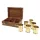 Set pahare shot Giftdeco, alamă, sticlă, cupru, metal și lemn, 16 cm x 10,5 cm x 5,5 cm, stil nautic Giftdeco 5902067226254 imagine 2