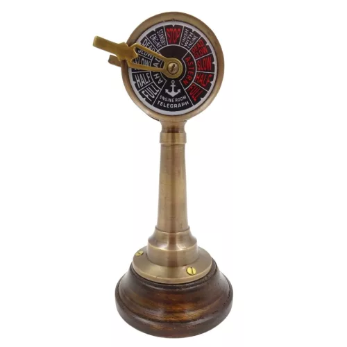 Telegraf naval decorativ Giftdeco TG4/6, alamă și lemn, stil nautic Giftdeco 5902067226278 imagine 3