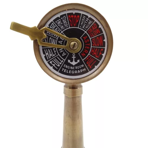 Telegraf naval decorativ Giftdeco TG4/6, alamă și lemn, stil nautic Giftdeco 5902067226278 imagine 4