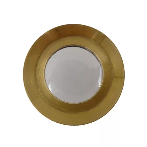 Lupă Giftdeco MAG-0015 cu trepied și rotițe, alamă și sticlă, 5 x 5 x 7 cm, stil retro imagine 5