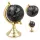 Glob decorativ negru cu harta argintie