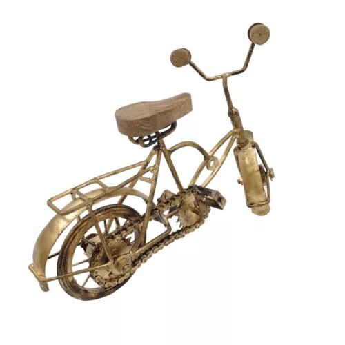 Machetă bicicleta Giftdeco NC1804, metal și lemn, 30 x 20 x 10cm, stil clasic