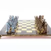 Set sah Manopoulos S10BBRO, alamă și lemn, înălțime 9,7 cm
