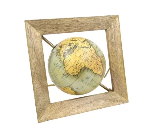 Glob decorativ pentru birou cu harta geografica
